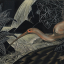 Gaston SUISSE (1896-1988) - Ibis rose devant une cascade.